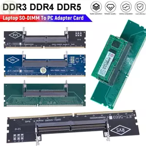 Thẻ chuyển đổi RAM AMLU DDR3 DDR4 DDR5, Phiên bản nâng cấp Bảo vệ tốt hơn Bộ chuyển đổi SO-DIMM sang DIMM, Thẻ chuyển đổi bộ nhớ thiết kế PCB 4 lớp 240pin 288pin