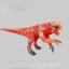 Khủng long đỏ Tyrannosaurus Rex Công viên kỷ Jura Khủng long cao su mềm Chiều dài 22cm