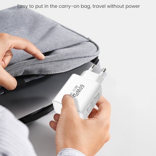 55Củ Sạc Nhanh 60W USB C 3 Cổng Type C PD QC 3.0 Chuyên Dụng Cho Samsung Xiaomi