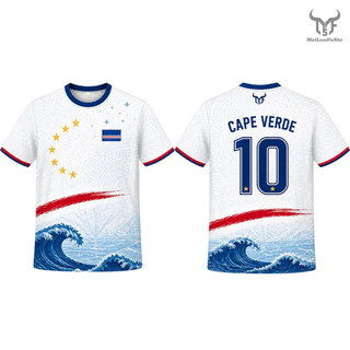 Cape Verde Cờ In Jersey Nam Mới Nhanh Khô Thoáng Khí Bóng Đá Huấn Luyện Đồng Phục Nam Nữ Dạo Phố