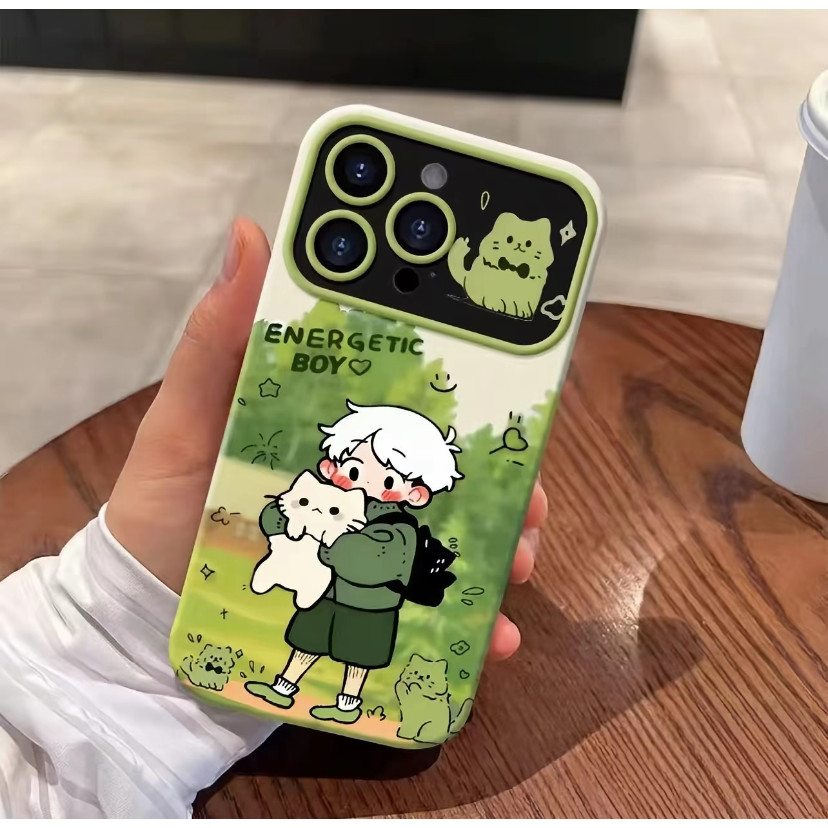 Ốp lưng in hình mèo dễ thương chống va đập cho iPhone 17/16/15/14/13/12/11 Pro Max/X/XR