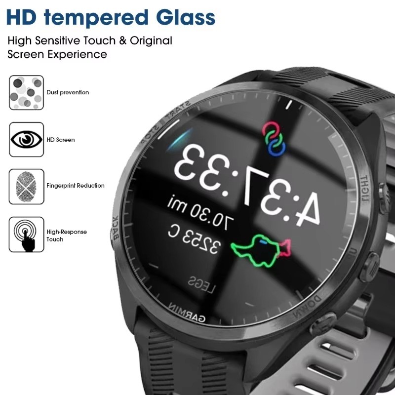 1-3 Chiếc Kính Cường Lực Cao Cấp Cho Garmin Forerunner 965 955 945 45S 265S 265 255 255M 255 245M 245 165 158 170 HD Trong Suốt Đồng Hồ Thông Minh Bảo Vệ Màn Hình Độ Cứng Phim Kính