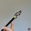 WHX-Yellow Món Ăn Động Cơ Vỏ Kẹp Tóc Cây Mun Kẹp Tóc Phong Cách Cổ Điển Kẹp Tóc Trung Quốc Mới