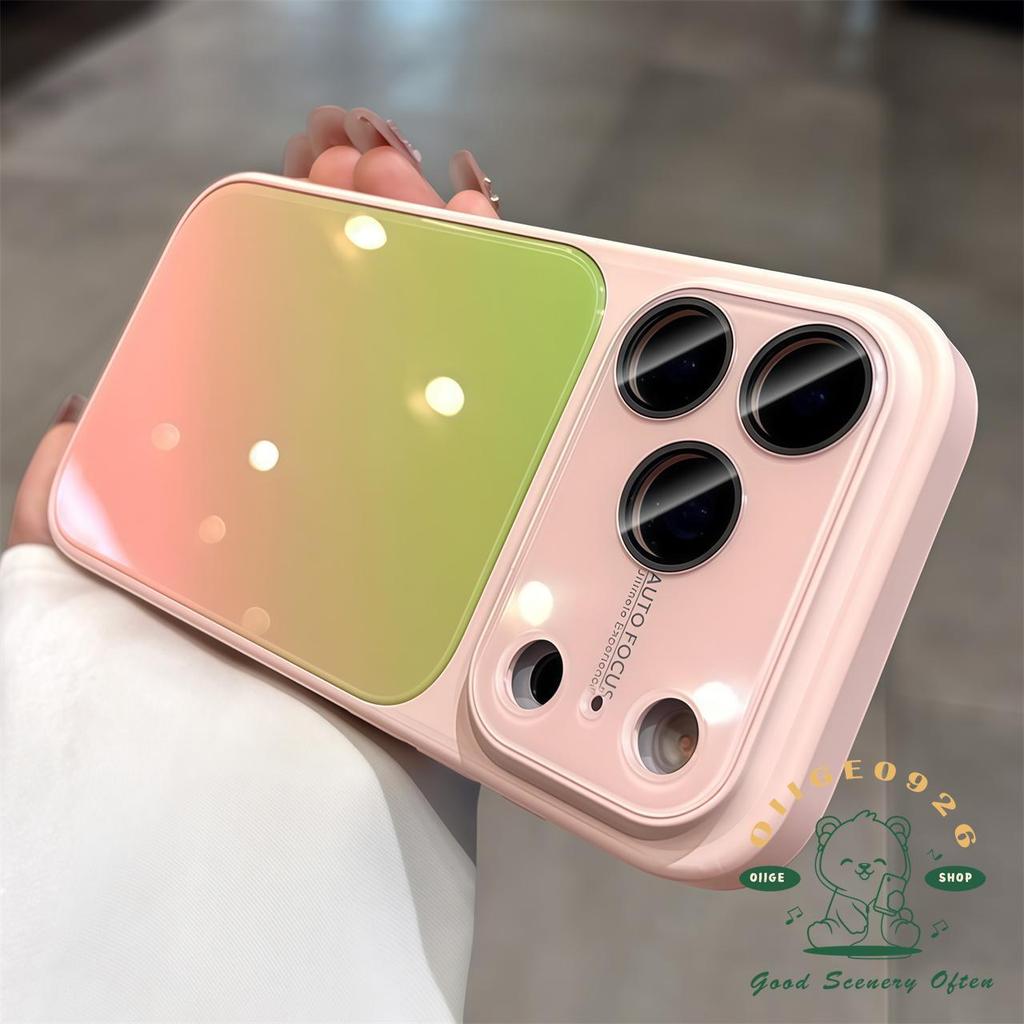【 Ốp lưng iPhone17 】 Ốp điện thoại acrylic gradient nhạy cảm với da iphone17 Pro Max 16 15 14 13 vỏ cho vỏ iPhone vỏ mềm silicon TPU chống sốc