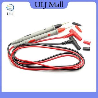 ULJ 2 Cái / bộ Kim Dây Silicon Mạ Vàng Đầu Thăm Dò Đầu Thử Nghiệm Dẫn Pin Đa Năng Kỹ Thuật Số Đồng Hồ Đo Dẫn Đầu Thăm Dò Dây Cáp Bút.