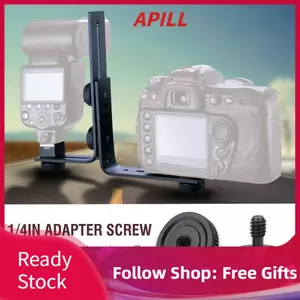 apill OPPWONG Giá đỡ đèn flash máy ảnh Bộ chuyển đổi vít bền phổ biến 1/4in Chuyển đổi từ nam sang nữ cho 10 chiếc hình chữ L kép Những người yêu thích chụp ảnh
