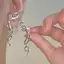 ECK 1 Cặp Phóng Đại Kim Loại Không Đều Ruy Băng Nơ Bông Tai Nữ Hợp Thời Trang Đơn Giản Sáng Bóng Zircon Bông Tai Dài Trang Sức Thời Trang Quà Tặng HOT