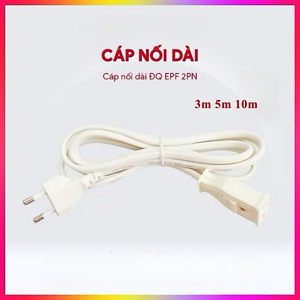 Cáp Nối Dài Điện Quang Dây Nguồn Kéo Dài 3m / 5m/10m, Nhựa ABS Chịu Nhiệt, Bảo Hành 12 Tháng