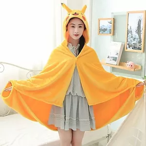 Pikachu Flannel Homeman Khăn Choàng Áo Choàng Văn Phòng Sinh Viên Ngủ Điều Hòa Không Khí Chăn Lười 4.13