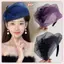 JRP Thanh Lịch Nửa Nón Pháp Retro Tóc Vòng Bữa Tối Tiệc Băng Đô Quấn Tóc Cho Nữ Cô Gái Tính Khí Mũ Phụ Kiện Tóc JRP