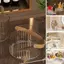 MARGREDY Xô đá sang trọng nhẹ, Nước giải khát Bia Xô rượu vang đỏ Xô dã ngoại Xô đựng đồ uống trong suốt, Trà trái cây Xô đá phong cách Ins có tay cầm Giỏ di động dã ngoại
