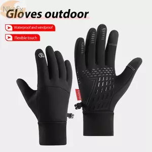 Găng tay trượt tuyết đi xe đạp NKSFX, Găng tay tuyết màn hình cảm ứng chống trượt, Găng tay đi xe bằng vải Polyester Nylon chống thấm nước chất lượng cao ngoài trời