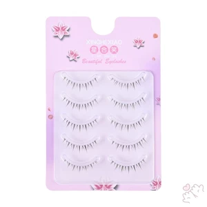 Lông mi trẻ em Mềm mại trong suốt Lông mi giả tự nhiên với sợi đen để trang điểm hàng ngày