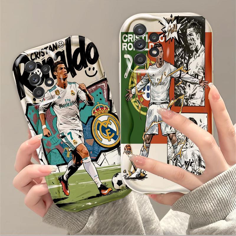 Thích Hợp Cho Samsung A13 A23 A33 A53 A32 A52 A52S 5G 3D TPU Mềm World Cup Cristiano Ronaldo Sinh Viên Ốp Điện Thoại Chống Sốc