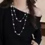 Vòng cổ áo len dài ngọc trai mô phỏng hai lớp thanh lịch ZK dành cho nữ VN