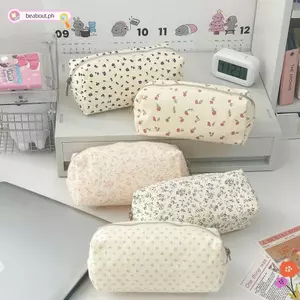Túi văn phòng phẩm BEABOUT, Túi đựng bút in hoa đa chức năng, Bút chì dung tích lớn chất lượng cao dành cho học sinh