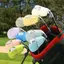DELMER Golf Iron Head Covers, Da PU Chống Thấm Nước Golf Da Câu Lạc Bộ Mũ, Đồ Chơi Golf Đầy Màu Sắc Bền Thực Tế Golf Putter Headcover Bãi Cỏ