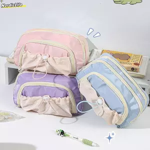Bút chì NORDICLIFE, Túi đựng bút dây rút dung tích lớn, Quà tặng tổ chức văn phòng phẩm dây kéo năm lớp thời trang