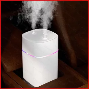 ST2 Vòi phun kép Máy tạo độ ẩm USB di động với ánh sáng xung quanh đầy màu sắc Công suất lớn Máy khuếch tán sương mù yên tĩnh TS2