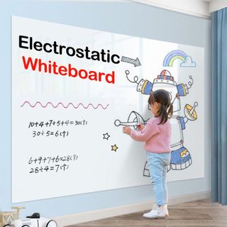 Nhãn dán tường bảng trắng AOPHEKM, Bảng trắng xóa khô bằng tĩnh điện PVC, Lớp viết PP không dính chất lượng cao Có thể tháo rời Tấm tường có thể ghi được Cuộc họp văn phòng