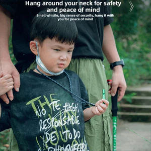 LACYES Còi Decibel cao, Còi kim loại di động Còi hợp kim nhôm, Ống đôi lớn có dây buộc Còi an toàn Cắm trại ngoài trời