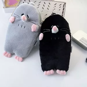 Quạt Mèo Nốt Ruồi Hộp Đựng Dễ Thương Sang Trọng Túi Bảo Quản Dung Tích Lớn Chống Bụi Bẩn Học Sinh Trung Học Cơ Sở Hộp Văn Phòng Phẩm Phong Cách Preppy 0606