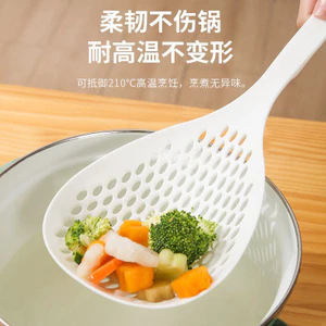 Mì Thìa Rây Lọc Lớn Hộ Gia Đình Nhà Bếp Mì Bánh Bao Wonton Thìa Hàng Rào Thoát Nước Lọc Tay Cầm Dài Dày Thìa Lớn SCJH