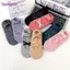 Tất Pilates BORAGETE, Tất tập Yoga Cotton co giãn, Tất ống giữa ống thoáng khí chống trượt thông thường dành cho nữ