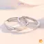 Bộ Nhẫn Cặp Đôi Thời Trang Màu Bạc Mở Đơn Giản Nhẫn Ngón Tay Có Thể Điều Chỉnh Ánh Sáng Trang Sức Sang Trọng Cho Nữ Quà Tặng Kỷ Niệm Mới