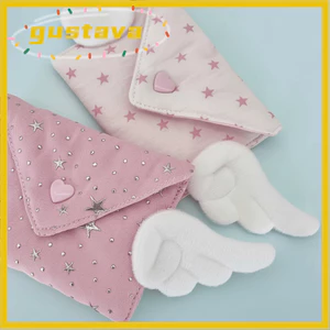 Tai nghe Bluetooth GUSTAVA, Tai nghe không dây lưu trữ cánh Ví đựng tiền xu ngôi sao, Túi Mini dễ thương Sweet Girl Y2K Thích hợp cho AirPods