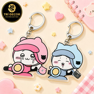 Móc khóa Bé Mèo Vô Tri Lái Xe Máy Vi Vu Đi Phượt NẮNG DECOR SHOP