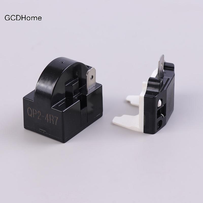 GCDHome 2 Chiếc QP2-4.7 PTC Khởi Động Rơ Le 1 Pin Rơ Le Khởi Động Tủ Lạnh Và 6750C-0005P Tủ Lạnh Quá Tải Bảo Vệ HOT