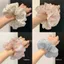 Kẻ Sọc Ren 2026 Scrunchy Dây Buộc Tóc Ngọt Đuôi Ngựa Bóng Đầu Dây Thời Trang Phối Tóc