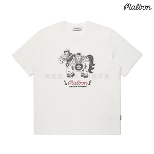 GOLF Classic Retro In Hình Nam Nữ 100% Cotton Cao Cấp Thường Ngày Cho Năm Ngựa Áo Thun Cổ Tròn