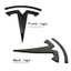 Bộ phận trang trí ngoại thất ô tô Tesla Model 3 / Y - Bộ thay thế logo kim loại màu đen biểu tượng cản trước & cốp sau