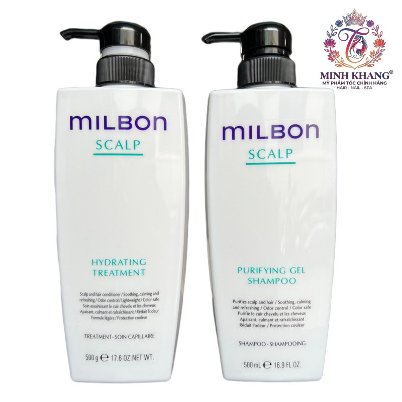 Dầu gội xả Milbon Scalp Purifying giải quyết 5 vấn đề về da đầu 500mlx2 [ MK ]