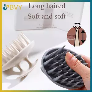 BVY Silicone Da Đầu Bàn Chải Massage Dầu Gội Massageb Tắm Rửa Chăm Sóc Tóc Rễ Máy Mát Xa Da Đầu Bàn Chải Tắm Salon Dụng Cụ Làm Tóc.