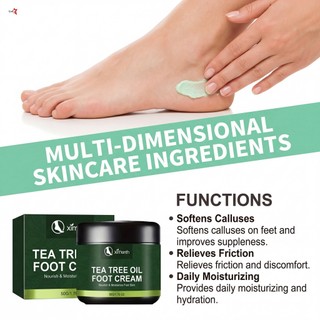 Kem dưỡng chân dầu cây trà 50g Sửa chữa dưỡng ẩm sâu cho giày cao gót nứt nẻ khô