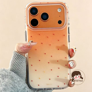Ins Style Dần dần Màu Cam Vỏ Cho Samsung Galaxy S26 S25 S24 S23 S22 S21 Ultra Plus S20 FE Lite A73 A72 A71 A53 A52 A52S A51 5G 4G Vỏ Sang Trọng Màu Trắng Bóng Điện Thoại
