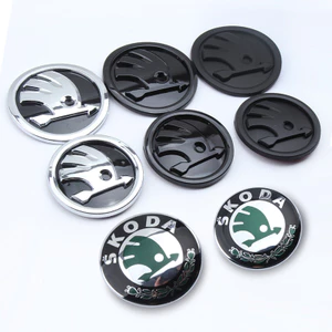 4 Cái / Skodah Nhãn Trước Phía Sau Mingrui Jingrui Phía Trước Phía Sau Nhãn 80MM Đen Lưới Nhãn 90MM Phía Sau Đen Samurai