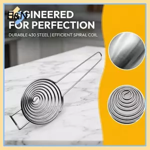 Dụng cụ tẩy lòng đỏ trứng bằng thép không gỉ B & N 304 Cấu trúc xoắn ốc Máy tách lòng trắng trứng nhanh để nướng bánh nhà bếp.