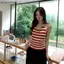AA Sọc Dây Ne Baless Vest Nữ Gợi Cảm Bodycon Không Tay Mỏng Dệt Kim Top VN