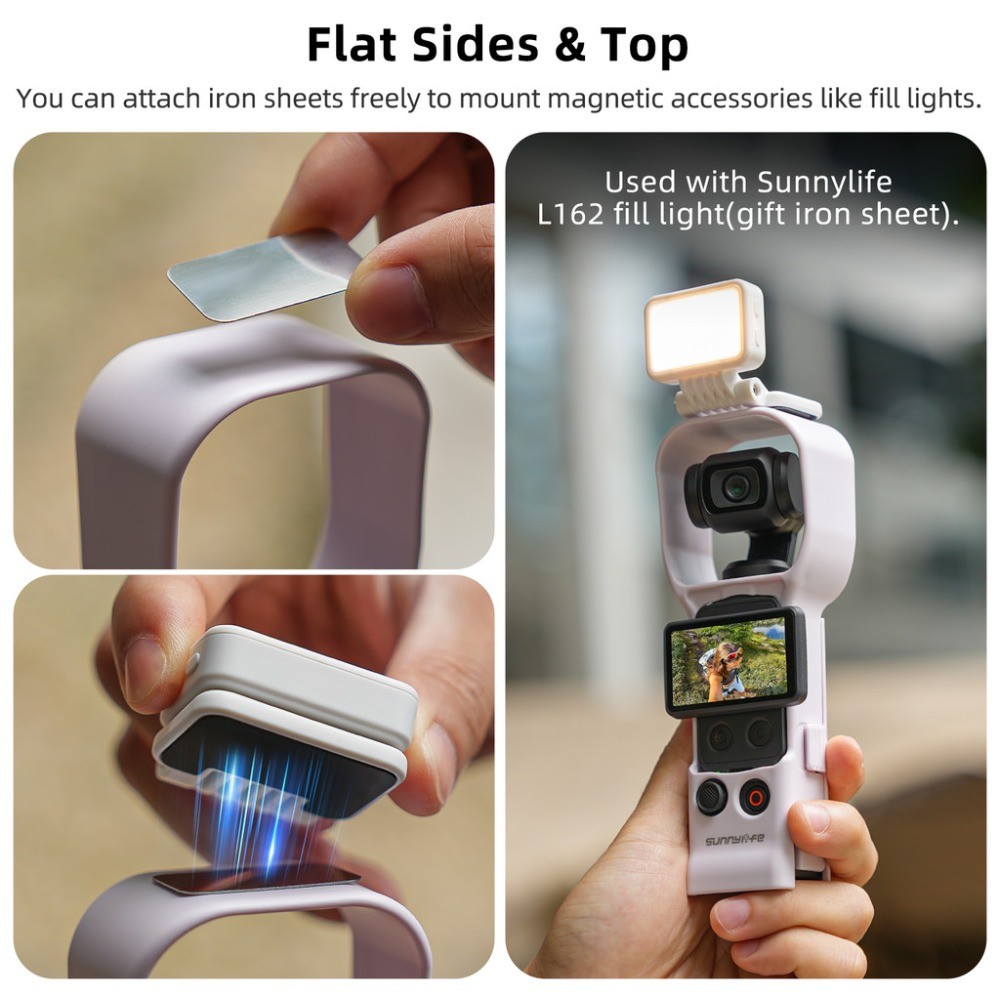 Sunnylife Cho DJI Pocket 4 Ốp Bảo Vệ Chụp Nhanh Cho DJI Pocket 4 / 3 Phụ Kiện Chống Ánh Sáng Và Chống Rơi Cho DJI Pocket 4 / 3 Vỏ Bảo Vệ