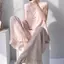 Bộ đồ ngủ mùa xuân mùa hè dành cho nữ không tay có đệm ngực Phong cách có thể mặc bên ngoài Quần ống rộng dáng rộng Đồ ngồi Cotton chống va đập Sil