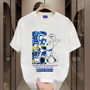 （Giao hàng 24h）Angela Cute Teooy Bear -Áo thun nam mới! 100% cotton, thời trang, Unisex