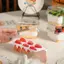 E-WOITD 10 Cái Hình Chữ Nhật Hộp Bánh Nhựa Có Nắp Bánh Mì Hộp Đựng Bánh Paaging Di Động Mousse Hộp Quà Giáng Sinh Tiệc Cưới E-WOITD