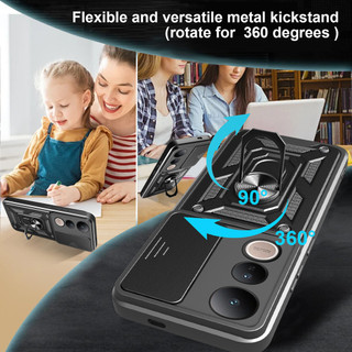 Áp dụng cho VIVO Y21D Y31 2026 y21d y31 khung trượt cửa sổ chống rơi, kết hợp bọc thép, vỏ bảo vệ cửa sổ trượt vỏ cứng di động