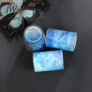 JIANWU 60mm * 5m Vintage Sét Mưa Mây Phong Cảnh Chất Liệu Cắt Băng Thêu Sò PET Sáng Tạo DIY Tạp Chí Văn Phòng Phẩm