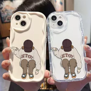 Ốp Lưng Cho OPPO A6 A5X A3 A96 A95 A92 A77S A76 A74 A60 A58 A57 A54 A53 A52 A38 A18 A17 A16 A15 A5 A9 A3S F9 Pro Kem Sóng Cong Cạnh Họa Tiết Cô Gái NYK117