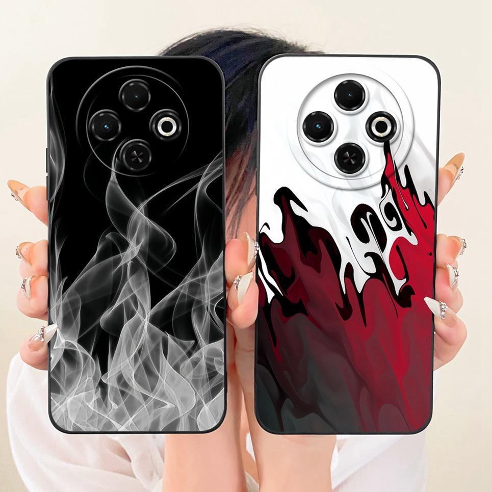 Phim Hoạt Hình Thẩm Mỹ Cặp Đôi Trái Tim Thời Trang Vỏ Cho Tecno Spark 30C 4G kl5 kl5n Ốp Điện Thoại Silicon Mờ Chống Sốc